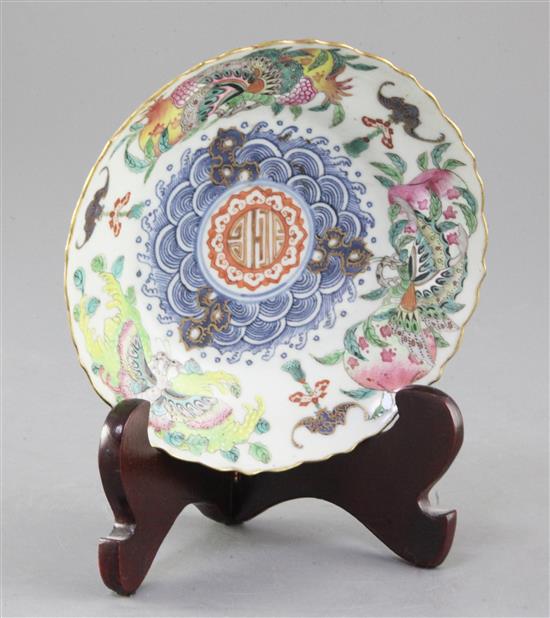 A Chinese famille rose saucer dish, late 19th century